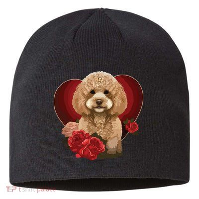 Funny Poodle Dog Miniature Poodle Toy Poodle Valentine Day Sustainable Beanie