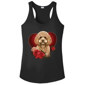 Funny Poodle Dog Miniature Poodle Toy Poodle Valentine Day Ladies PosiCharge Competitor Racerback Tank