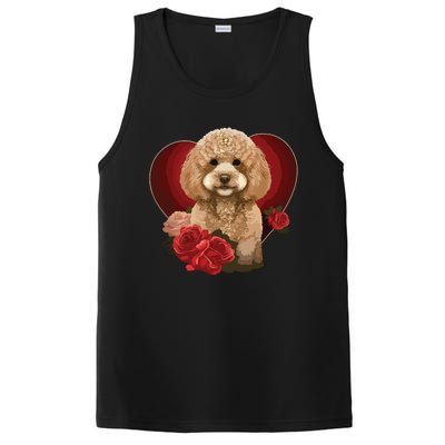 Funny Poodle Dog Miniature Poodle Toy Poodle Valentine Day PosiCharge Competitor Tank