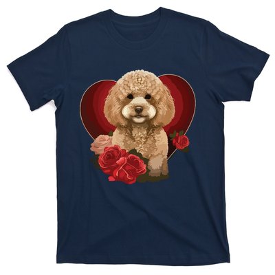 Funny Poodle Dog Miniature Poodle Toy Poodle Valentine Day T-Shirt