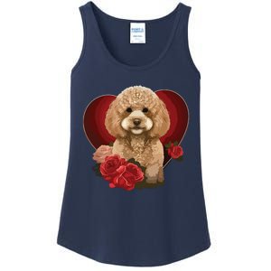 Funny Poodle Dog Miniature Poodle Toy Poodle Valentine Day Ladies Essential Tank