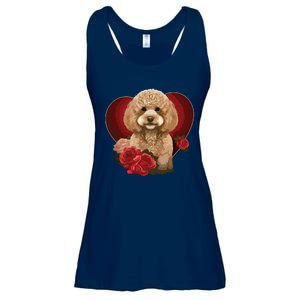 Funny Poodle Dog Miniature Poodle Toy Poodle Valentine Day Ladies Essential Flowy Tank