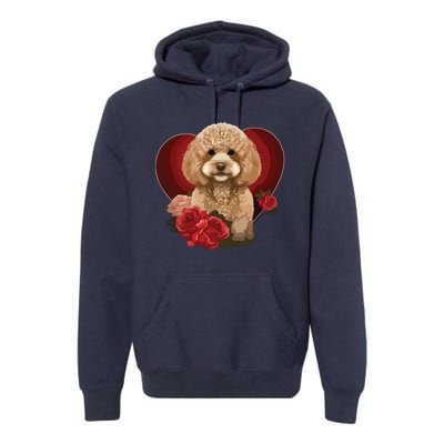 Funny Poodle Dog Miniature Poodle Toy Poodle Valentine Day Premium Hoodie