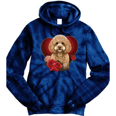 Funny Poodle Dog Miniature Poodle Toy Poodle Valentine Day Tie Dye Hoodie