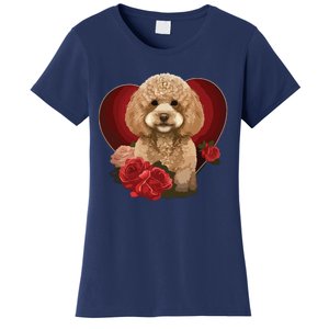 Funny Poodle Dog Miniature Poodle Toy Poodle Valentine Day Women's T-Shirt