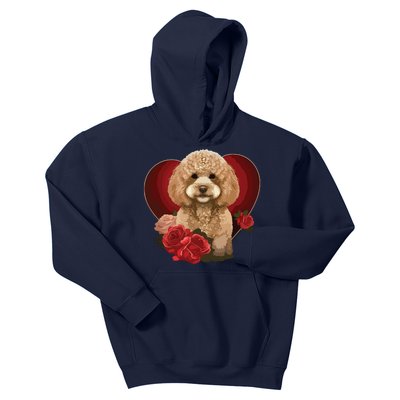 Funny Poodle Dog Miniature Poodle Toy Poodle Valentine Day Kids Hoodie