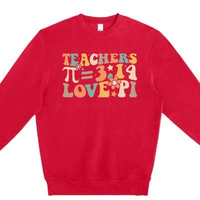 Funny Pi Day Math Teacher 3.14 Pi Symbol Nerds Premium Crewneck Sweatshirt