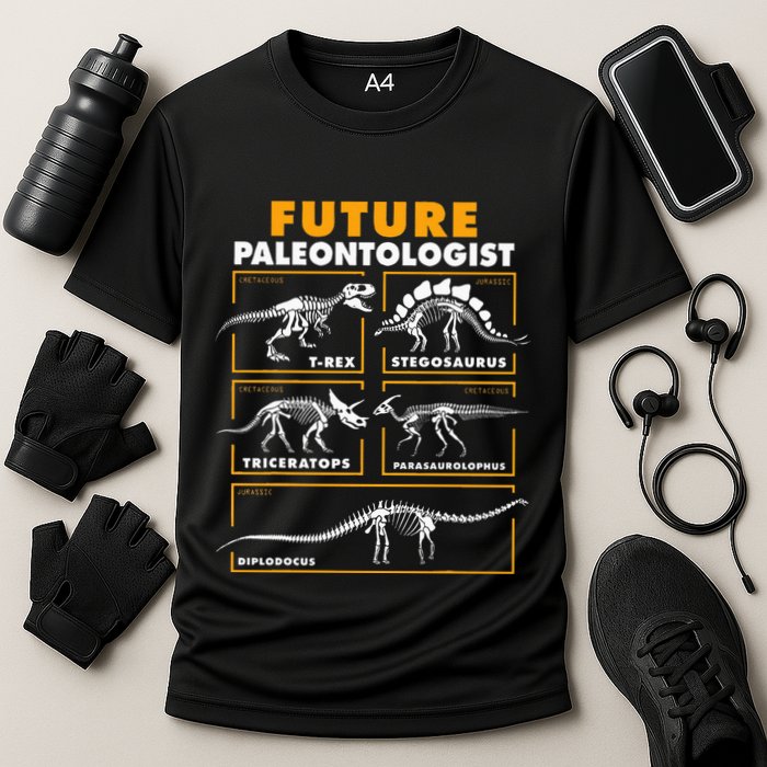 Future Paleontologist Dinosaur Fossil Paleontology Performance Shirt