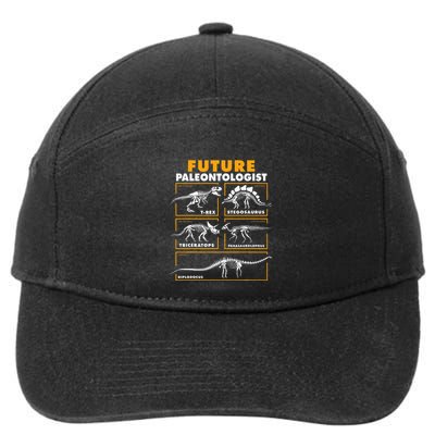Future Paleontologist Dinosaur Fossil Paleontology 7-Panel Snapback Hat