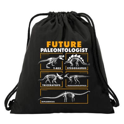 Future Paleontologist Dinosaur Fossil Paleontology Drawstring Bag