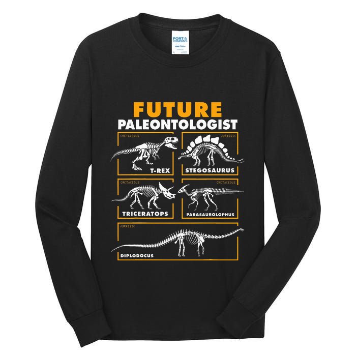 Future Paleontologist Dinosaur Fossil Paleontology Tall Long Sleeve T-Shirt