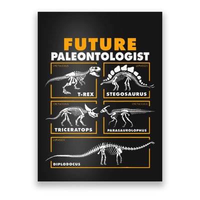 Future Paleontologist Dinosaur Fossil Paleontology Poster