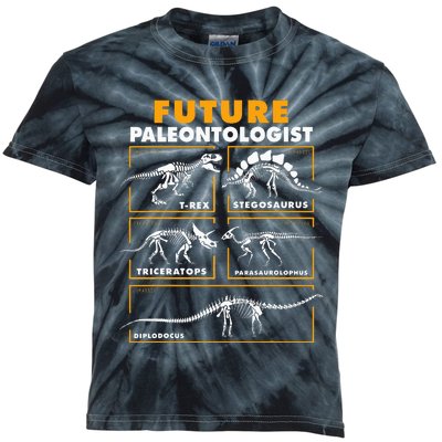 Future Paleontologist Dinosaur Fossil Paleontology Kids Tie-Dye T-Shirt