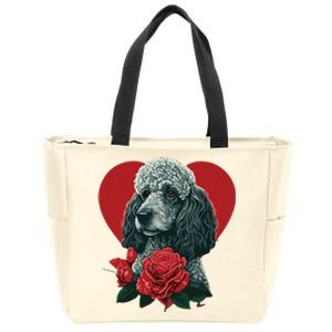 Funny Poodle Dog Miniature Poodle Toy Poodle Valentine Day Zip Tote Bag