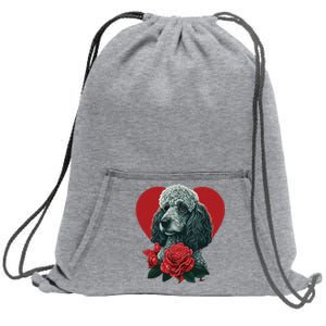 Funny Poodle Dog Miniature Poodle Toy Poodle Valentine Day Sweatshirt Cinch Pack Bag