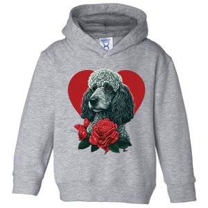 Funny Poodle Dog Miniature Poodle Toy Poodle Valentine Day Toddler Hoodie