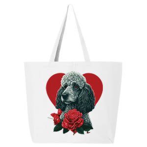 Funny Poodle Dog Miniature Poodle Toy Poodle Valentine Day 25L Jumbo Tote