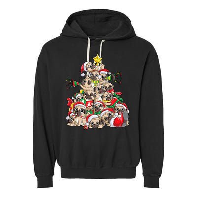 Funny Pug Dog Cute Christmas Gift Garment-Dyed Fleece Hoodie