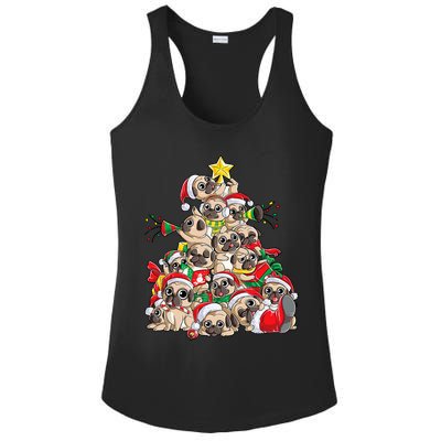 Funny Pug Dog Cute Christmas Gift Ladies PosiCharge Competitor Racerback Tank