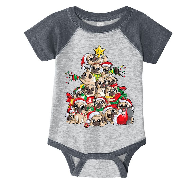 Funny Pug Dog Cute Christmas Gift Infant Baby Jersey Bodysuit