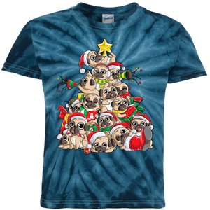 Funny Pug Dog Cute Christmas Gift Kids Tie-Dye T-Shirt