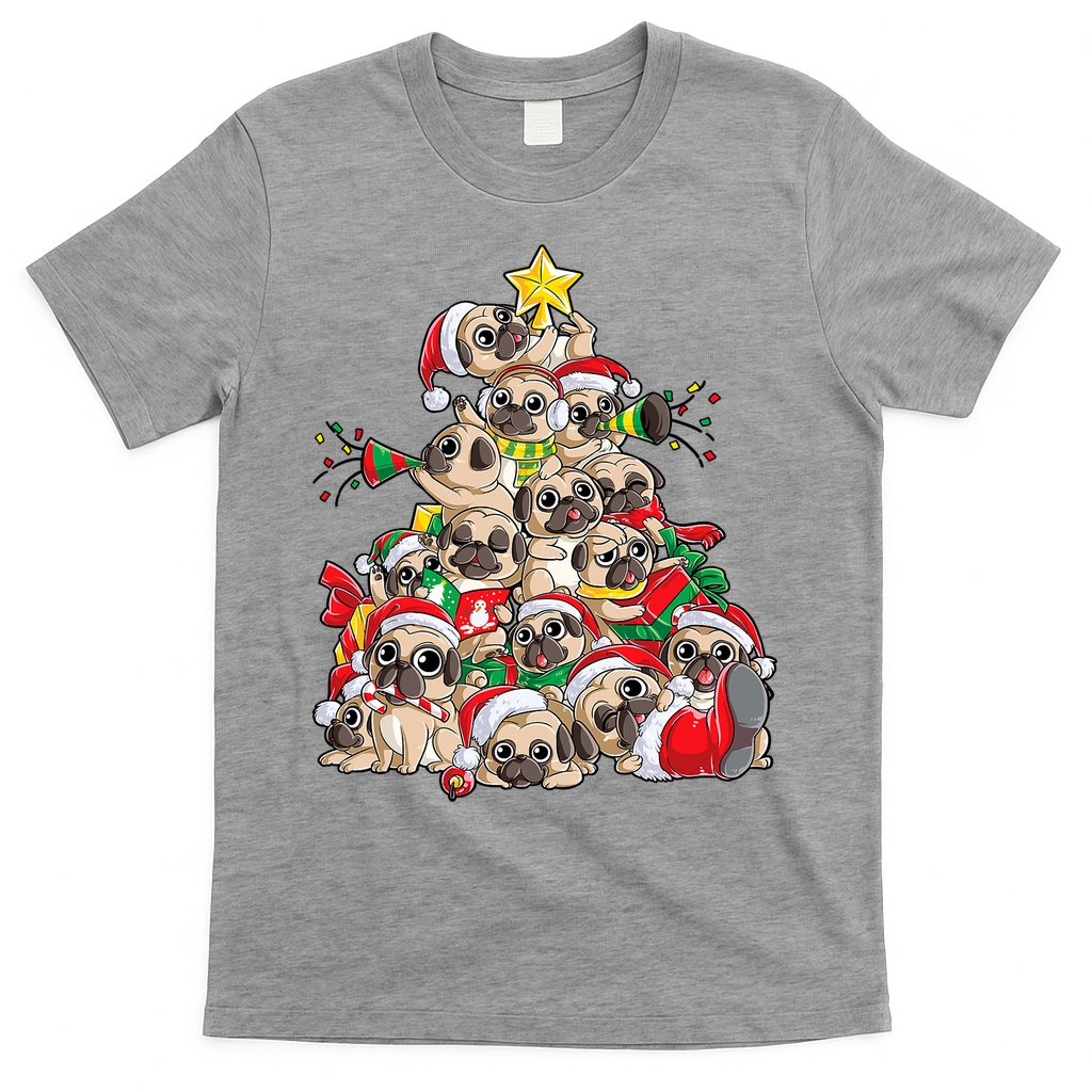 Funny Pug Dog Cute Christmas Gift T-Shirt