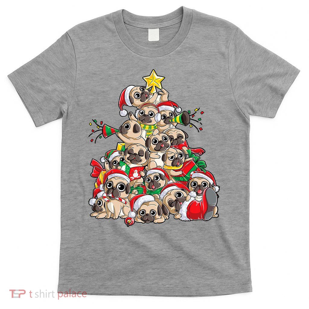 Funny Pug Dog Cute Christmas Gift T-Shirt