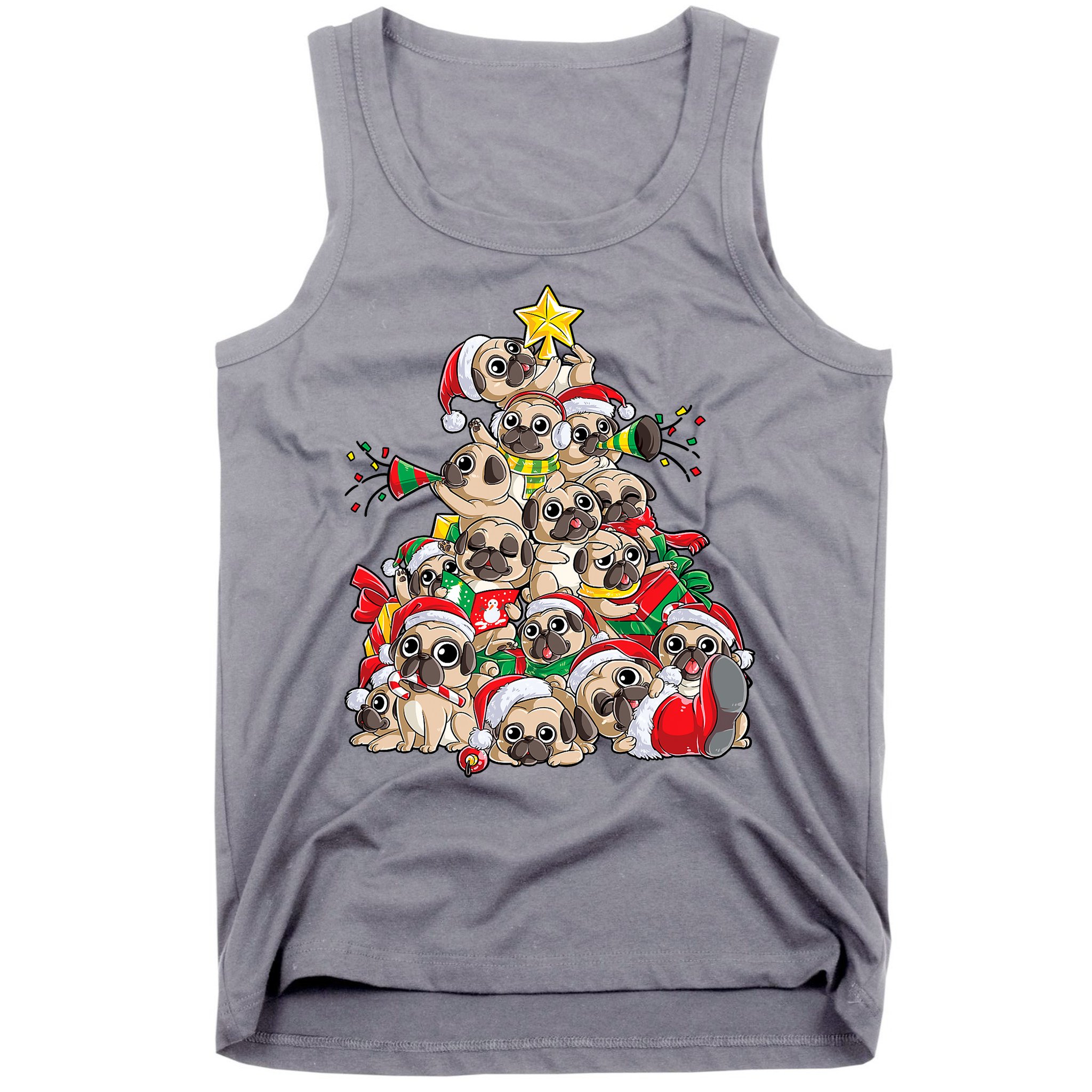 Funny Pug Dog Cute Christmas Gift Tank Top