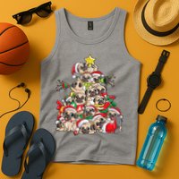 Funny Pug Dog Cute Christmas Gift Tank Top
