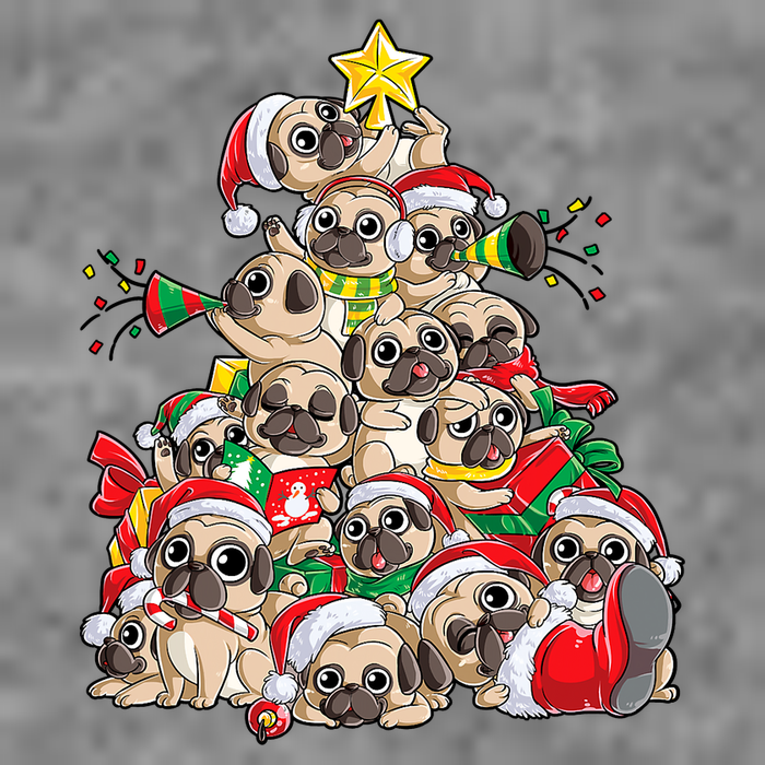 Funny Pug Dog Cute Christmas Gift Tank Top