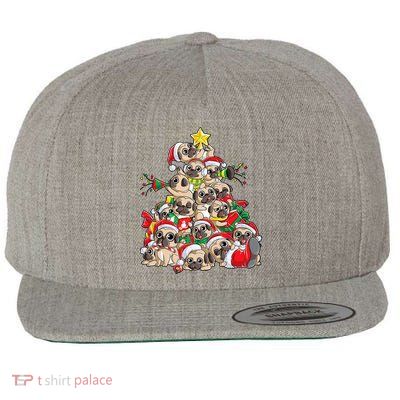 Funny Pug Dog Cute Christmas Gift Wool Snapback Cap