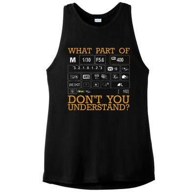 Funny Photography Design Men Women Photographer Instructors Ladies PosiCharge Tri-Blend Wicking Tank