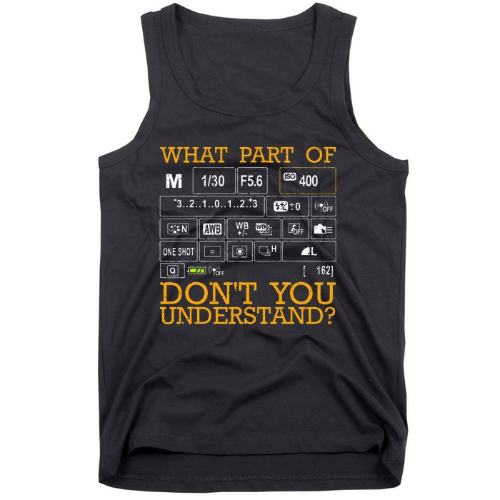 Funny Photography Design Men Women Photographer Instructors Tank Top