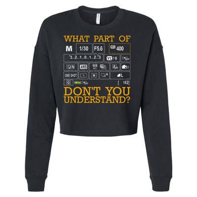 Funny Photography Design Men Women Photographer Instructors Cropped Pullover Crew