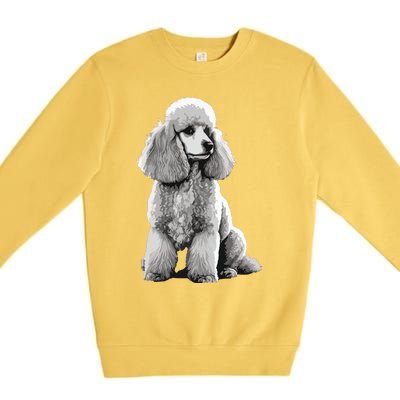 Funny Poodle Dog Miniature Poodle Toy Poodle Premium Crewneck Sweatshirt