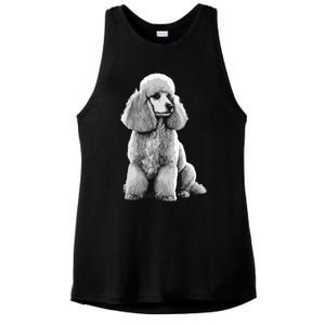 Funny Poodle Dog Miniature Poodle Toy Poodle Ladies PosiCharge Tri-Blend Wicking Tank