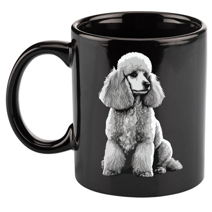 Funny Poodle Dog Miniature Poodle Toy Poodle 11oz C Handle Ceramic Mug