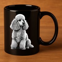 Funny Poodle Dog Miniature Poodle Toy Poodle 11oz C Handle Ceramic Mug