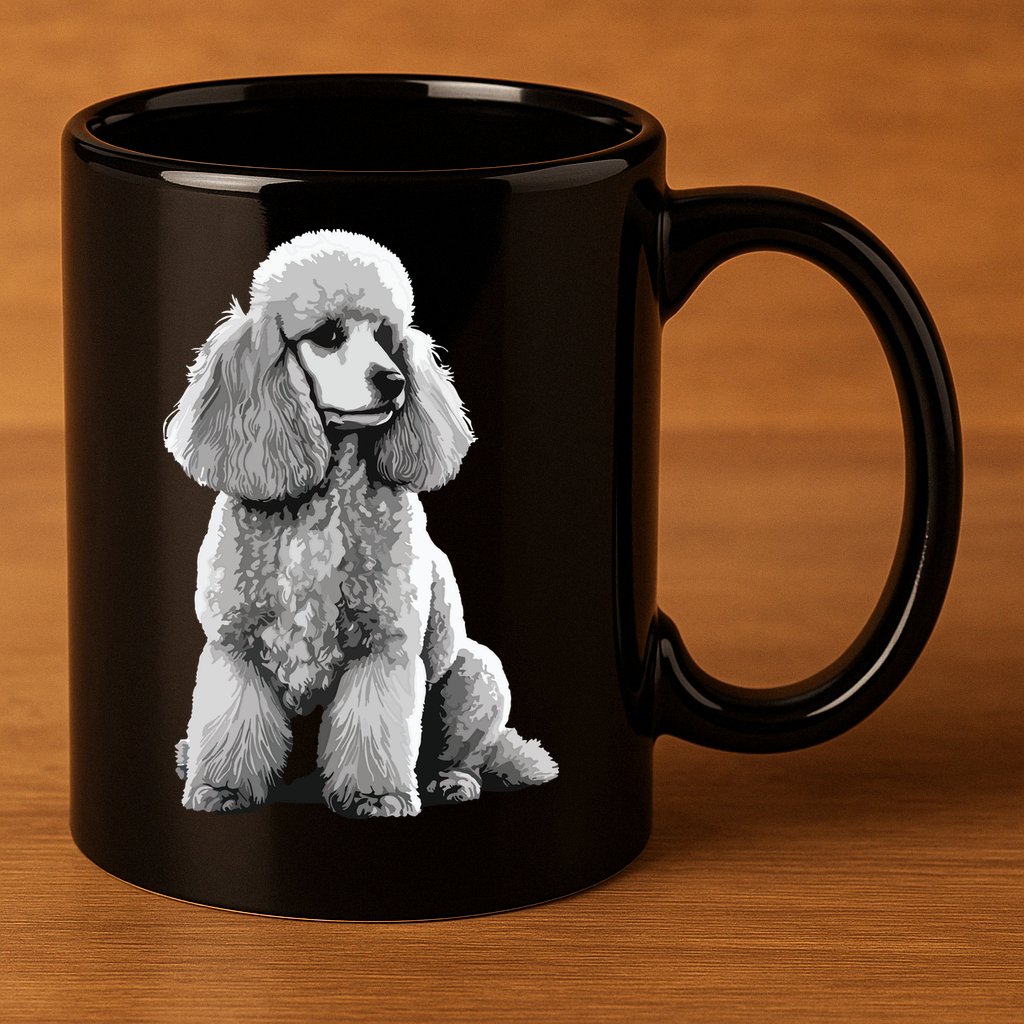 Funny Poodle Dog Miniature Poodle Toy Poodle 11oz C Handle Ceramic Mug