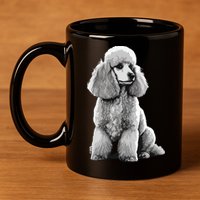 Funny Poodle Dog Miniature Poodle Toy Poodle 11oz C Handle Ceramic Mug