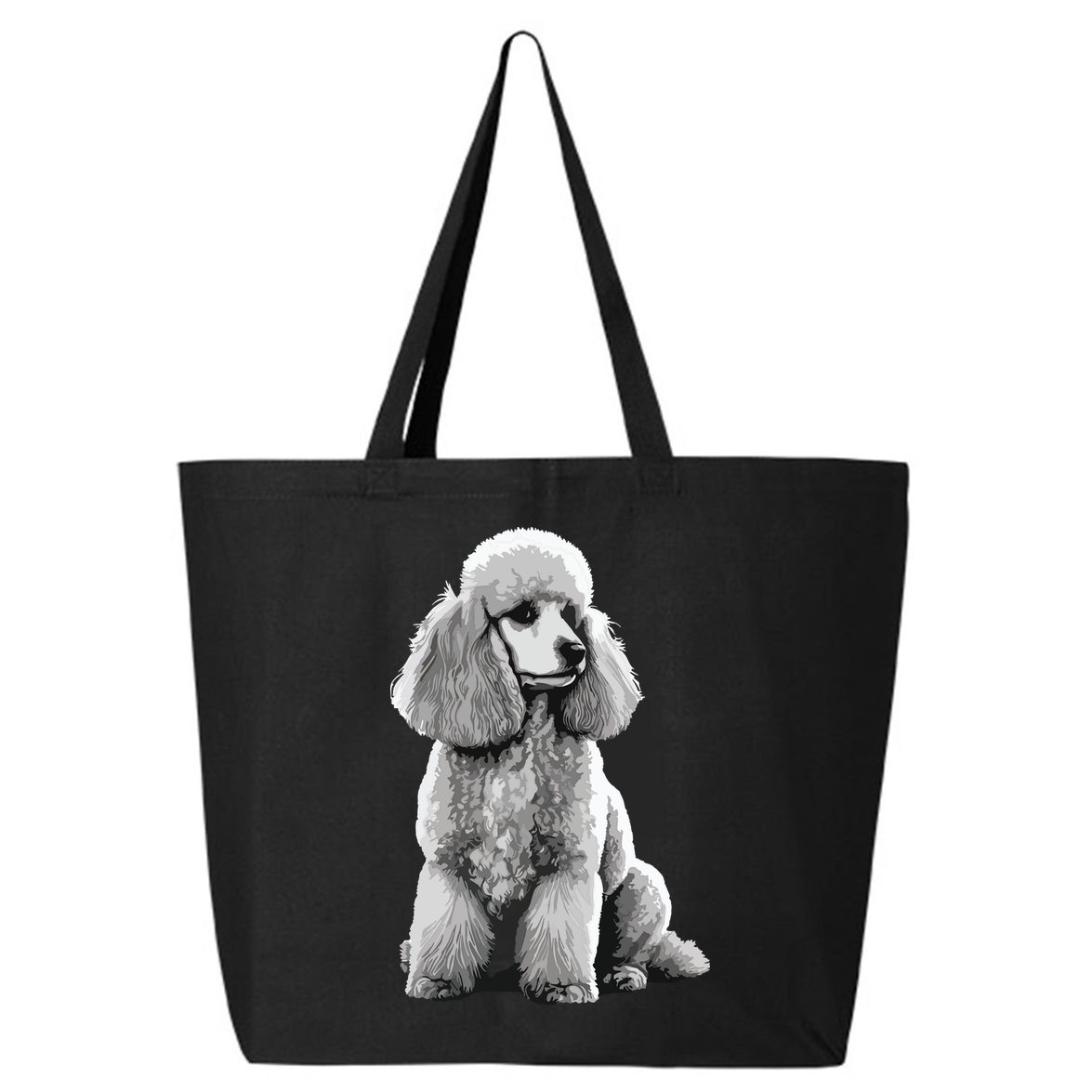 Funny Poodle Dog Miniature Poodle Toy Poodle 25L Jumbo Tote