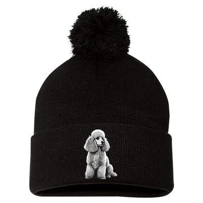 Funny Poodle Dog Miniature Poodle Toy Poodle Pom Pom 12in Knit Beanie