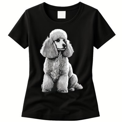 Funny Poodle Dog Miniature Poodle Toy Poodle Womens T-Shirt