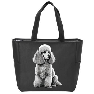 Funny Poodle Dog Miniature Poodle Toy Poodle Zip Tote Bag