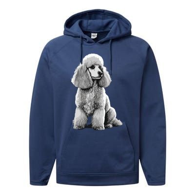 Funny Poodle Dog Miniature Poodle Toy Poodle Performance Fleece Hoodie