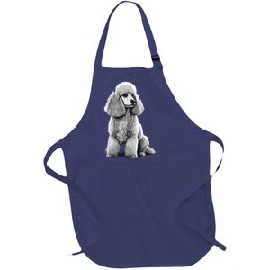 Funny Poodle Dog Miniature Poodle Toy Poodle Full-Length Apron With Pockets