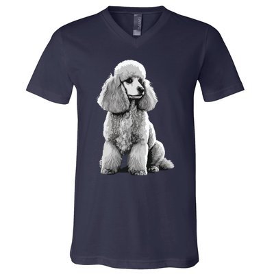 Funny Poodle Dog Miniature Poodle Toy Poodle V-Neck T-Shirt