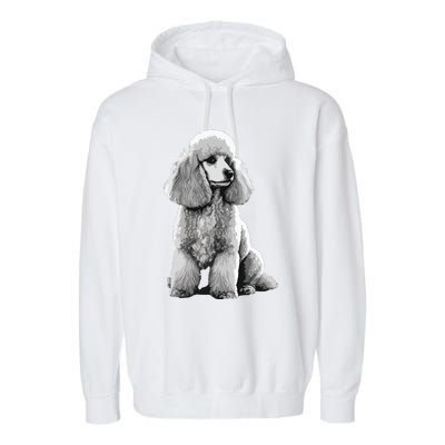 Funny Poodle Dog Miniature Poodle Toy Poodle Garment-Dyed Fleece Hoodie