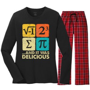 Funny PI Day Math Pun Women's Long Sleeve Flannel Pajama Set 