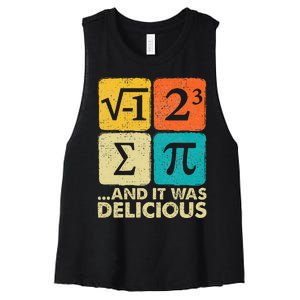 Funny PI Day Math Pun Women's Racerback Cropped Tank